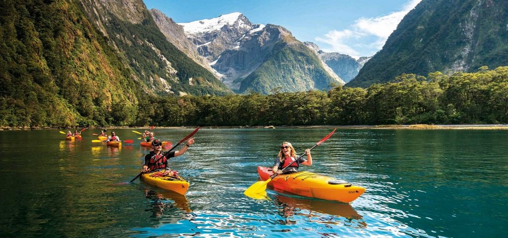 Extreme activities: kayaking down mountain rivers