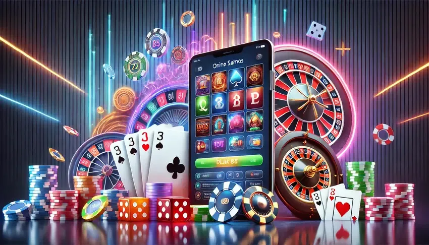 Interface da aplicação de casino móvel