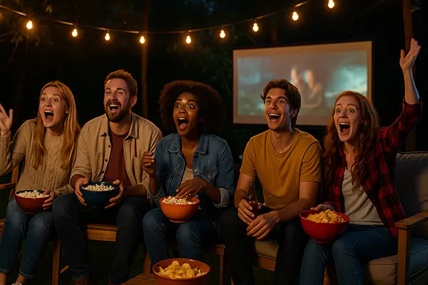 Maratona cinema ao ar livre